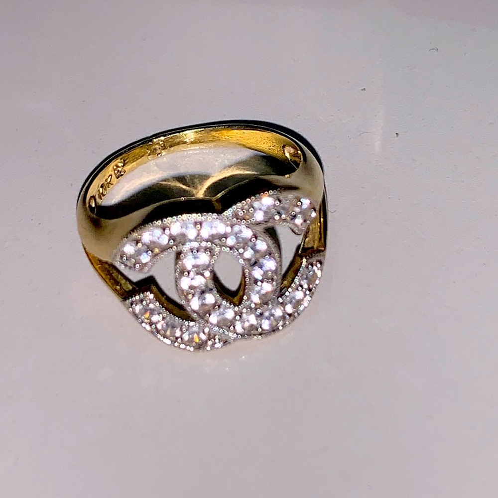 Gold Cc Chanel Ring